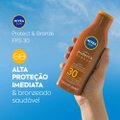 KIT PROTETOR SOLAR NIVEA PROTECT & BRONZE FPS30 200ML GRÁTIS PROTETOR SOLAR FPS30 100ML