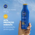 KIT PROTETOR SOLAR NIVEA PROTECT FPS30 200ML GRÁTIS PROTETOR SOLAR NIVEA FPS30 100ML