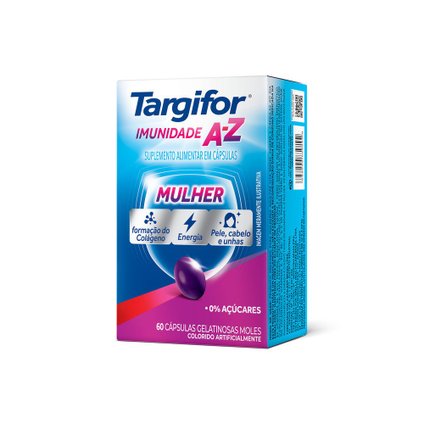 SUPLEMENTO ALIMENTAR TARGIFOR IMUNIDADE A-Z MULHER 60 CÁPSULAS