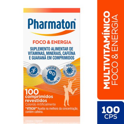 MULTIVITAMÍNICO PHARMATON ENERGY 100 COMPRIMIDOS