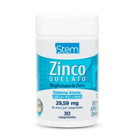 ZINCO QUELATO STEM 29,59MG COM 30 COMPRIMIDOS