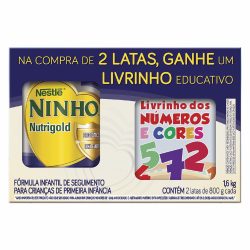 Composto Lacteo Ninho Nutrigold 2x800g Gratis Livro