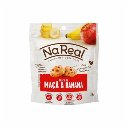 FRUTA LIOFILIZADA NA REAL MAÇA BANANA 20G