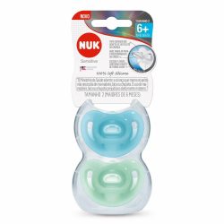 Chupeta Nuk Sensitive 100% Silicone Boy S2 Conjunto C/2 Unidades