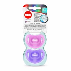 Chupeta Nuk Sensitive 100% Silicone Girl S2 Conjunto C/2 Unidades