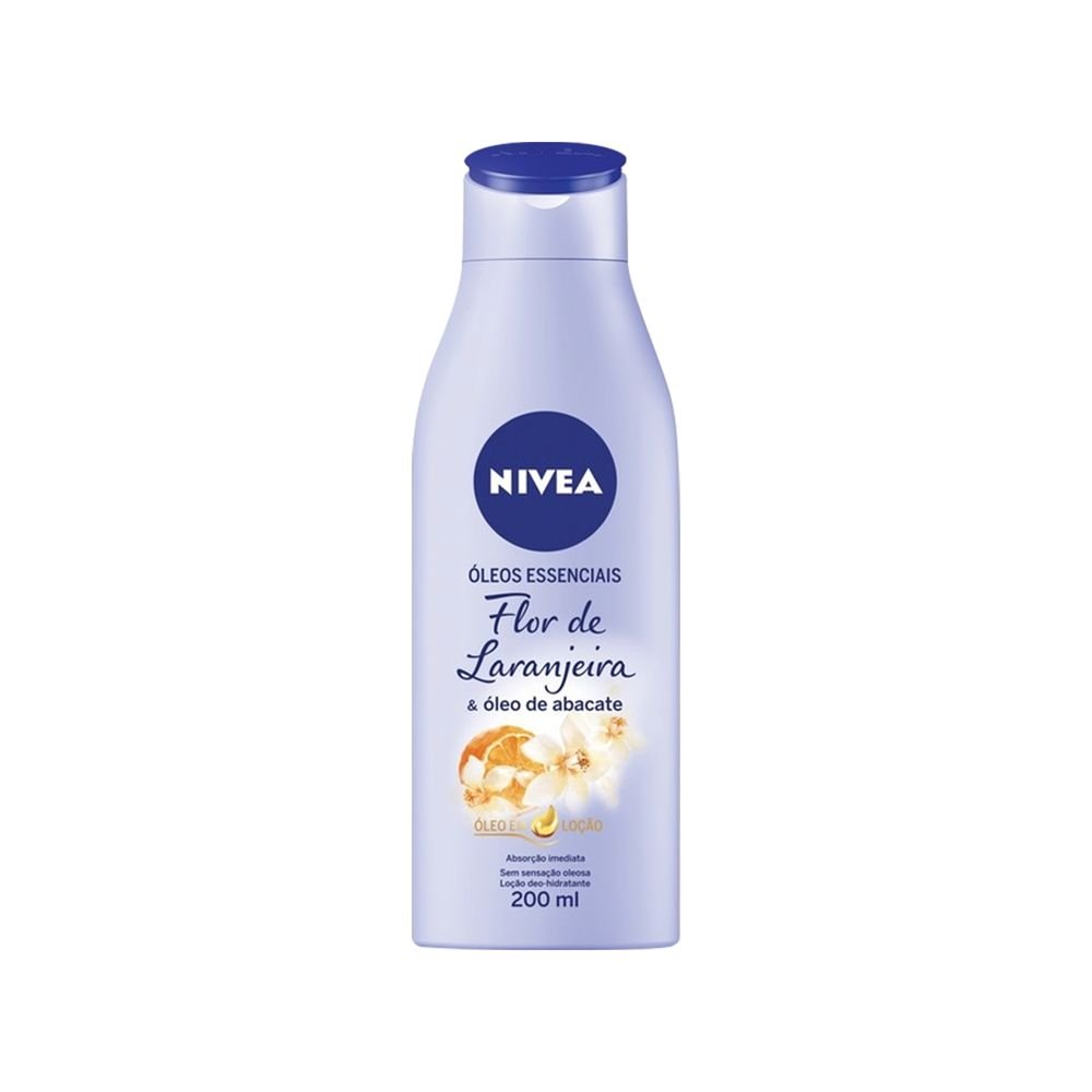 ÓLEOS ESSENCIAIS NIVEA FLOR DE LARANJEIRA E ÓLEO DE ABACATE MACIEZ E BRILHO 200ML