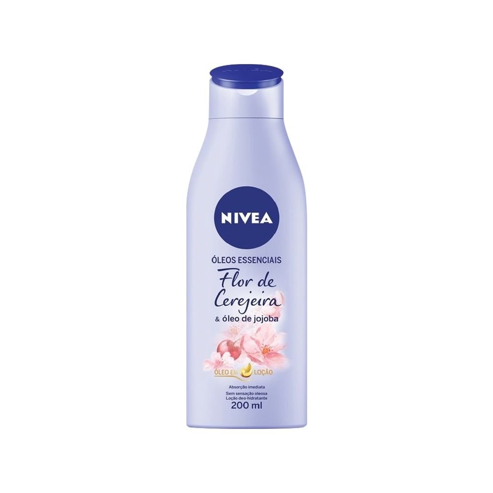 ÓLEOS ESSENCIAIS NIVEA FLOR DE CEREJEIRA E ÓLEO DE JOJOBA MACIEZ E BRILHO 200ML