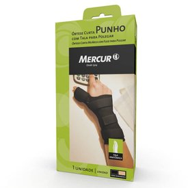 ÓRTESE CURTA PUNHO COM TALA PARA POLEGAR MERCUR DIREITA GG