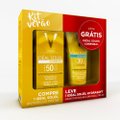 KIT PROTETOR SOLAR VICHY IDEAL SOLEIL ANTIBRILHO FPS50 40G + IDEAL SOLEIL HIDRATAÇÃO FPS30 120ML