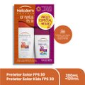 KIT HELIODERM PROTETOR SOLAR FPS30 200ML + PROTETOR SOLAR KIDS FPS30 120ML COM PREÇO ESPECIAL