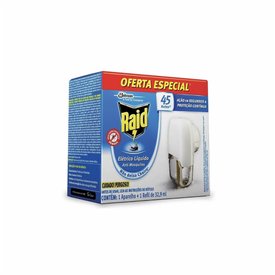 REPELENTE ELÉTRICO LÍQUIDO RAID APARELHO + REFIL 32,9ML