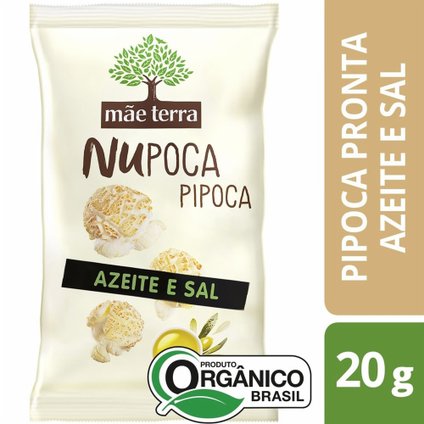 PIPOCA MÃE TERRA NUPOCA ORGÂNICA AZEITE E SAL 20G