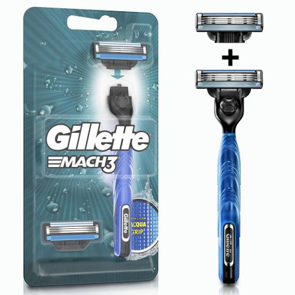 APARELHO DE BARBEAR GILLETTE MACH3 + 2 CARGAS