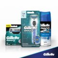 KIT GILLETTE MACH3 ACQUA-GRIP + 2 CARGAS + GEL 72ML GRÁTIS