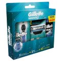 KIT GILLETTE MACH3 ACQUA-GRIP + 2 CARGAS + GEL 72ML GRÁTIS