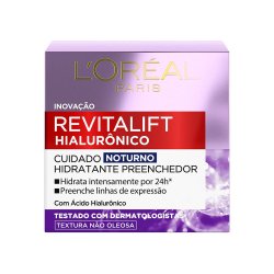 Creme Hidratante Facial Anti-idade L'oréal Paris Revitalift Hialurônico Noturno 49g