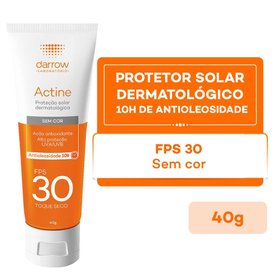PROTETOR SOLAR DARROW ACTINE SOLAR FPS30 SEM COR 40G ORIGINAL