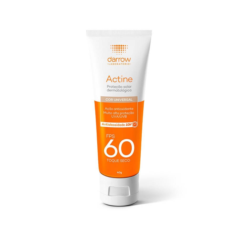 Protetor Solar Facial Darrow Actine Color Toque Seco Cor Universal Fps60 40g