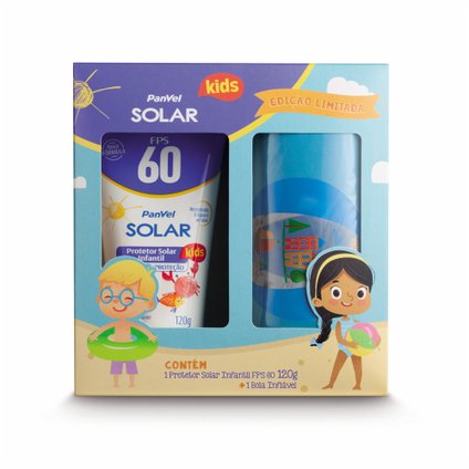 KIT PANVEL SOLAR KIDS FPS 60 GRATIS BOLA INFLAVEL COLORIDA