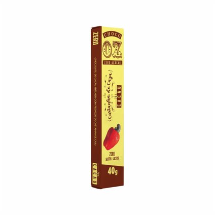 CHOCOLATE CHOCO OZ 70% CACAU CASTANHA CAJU ZERO AÇÚCAR 40G