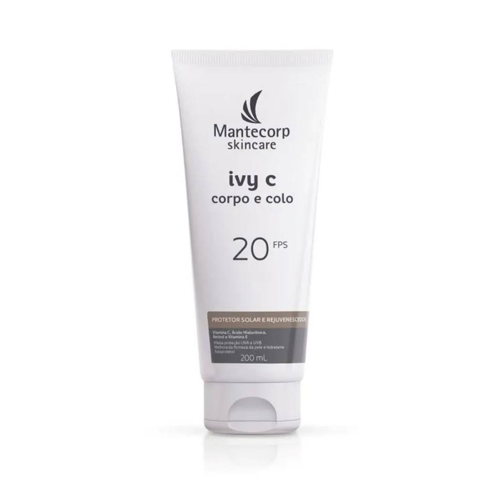 Protetor Solar E Rejuvenescedor Corporal Ivy C Corpo E Colo Fps20 200ml