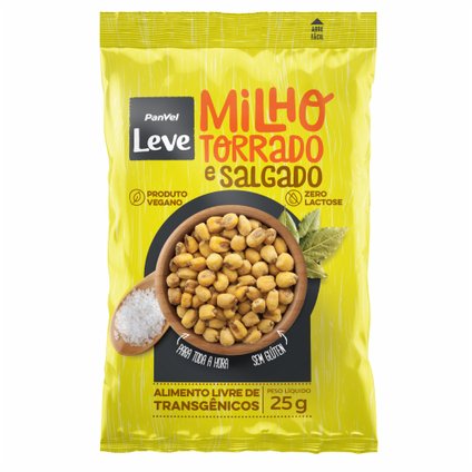 MILHO TORRADO E SALGADO PANVEL LEVE 25G