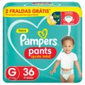 FRALDA PAMPERS PANTS MEGA AJUSTE TOTAL G COM 36 UNIDADES