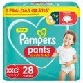 FRALDA PAMPERS PANTS MEGA AJUSTE TOTAL XXG COM 28 UNIDADES