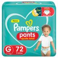 FRALDA PAMPERS PANTS BAG AJUSTE TOTAL G COM 72 UNIDADES