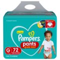 FRALDA PAMPERS PANTS BAG AJUSTE TOTAL G COM 72 UNIDADES