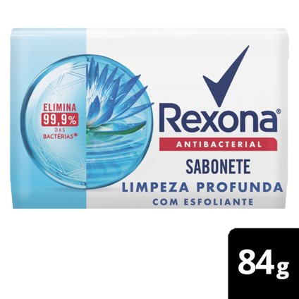 SABONETE EM BARRA REXONA ANTIBACTERIAL LIMPEZA PROFUNDA 84G