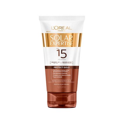PROTETOR SOLAR CORPORAL L'ORÉAL PARIS SOLAR EXPERTISE PROTECT GOLD FPS 15 120ML
