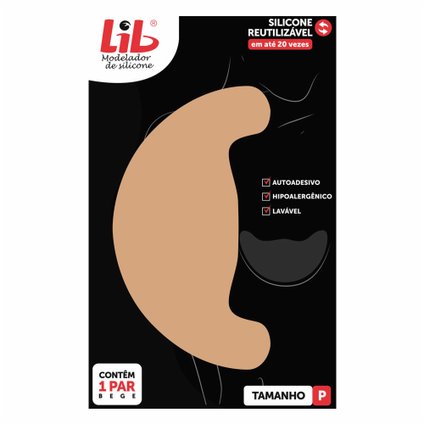 MODELADOR PARA SEIOS LIB SILICONE REUTILIZÁVEL TAMANHO P 1 PAR