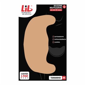 MODELADOR PARA SEIOS LIB SILICONE REUTILIZÁVEL TAMANHO M 1 PAR