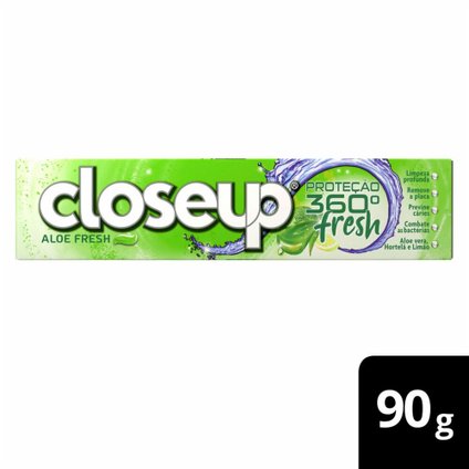 CREME DENTAL EM GEL CLOSEUP PROTEÇÃO 360º FRESH ALOE FRESH 90G