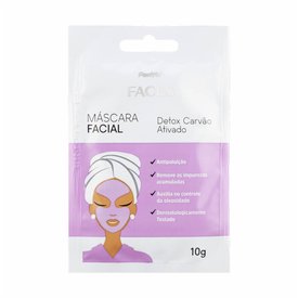 MÁSCARA FACIAL DE ARGILA DETOX CARVÃO ATIVADO PANVEL FACES 10G
