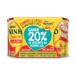 Kit Composto Lácteo Ninho Fases 1+ 800g Com 2 Unidades