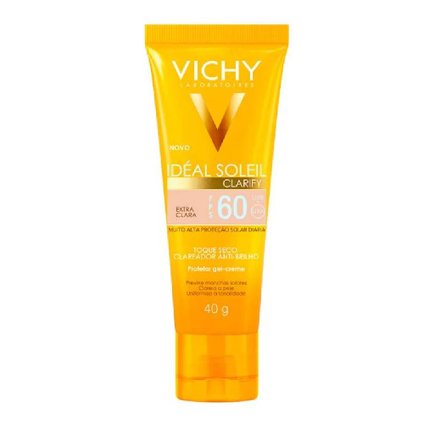 PROTETOR SOLAR VICHY IDEAL SOLEIL CLARIFY COR EXTRA CLARA FPS 60 40G