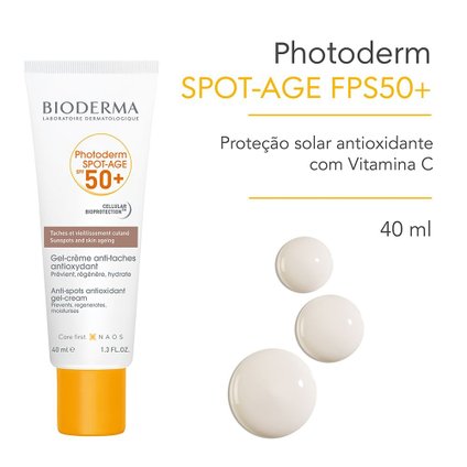 PROTETOR SOLAR BIODERMA PHOTODERM SPOT AGE ANTIOXIDANTE E ANTI-IDADE FPS 50+ 40ML