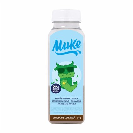 PROTEINA MUKE CHOCOLATE COM AVELÃ VEGETAL GARRAFA 34G