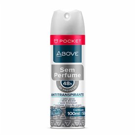 DESODORANTE ABOVE POCKET SEM PEFUME AER 100ML