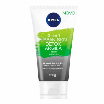 GEL DE LIMPEZA FACIAL DETOX 3 EM 1 NIVEA URBAN SKIN 166G