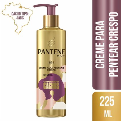 CREME DE PENTEAR PANTENE UNIDAS PELOS CACHOS CABELOS CRESPOS 225ML