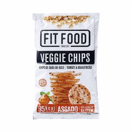 SNACK FIT FOOD VEGGIE CHIPS GRÃO DE BICO TOMATE E MANJERICÃO 40G