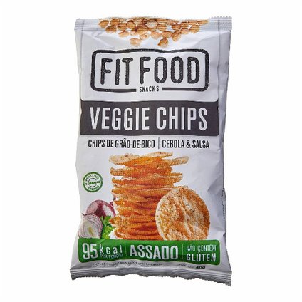 SNACK FIT FOOD VEGGIE CHIPS GRÃO DE BICO CEBOLA E SALSA 40G