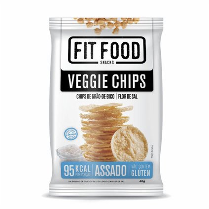 SNACK FIT FOOD VEGGIE CHIPS GRÃO DE BICO FLOR DE SAL 40G