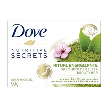 SABONETE EM BARRA DOVE RITUAL ENERGIZANTE MATCHÁ E FLOR DE CEREJEIRA 90G