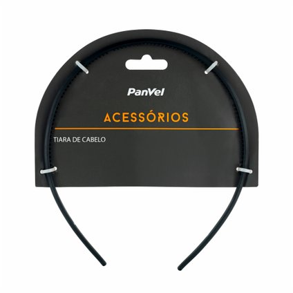 TIARA PARA CABELOS PANVEL ACESSÓRIOS COR PRETA FOSCA