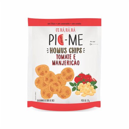 SNACK PICME HOMUS TOMATE E MANJERICÃO 30G