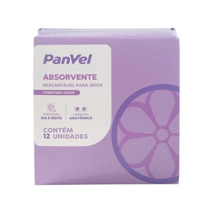 ABSORVENTE PARA SEIOS PANVEL ESSENCIAL COM 12 UNIDADES